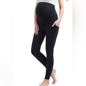 kimi + kai Maternity Stretch Pocket Leggings Black